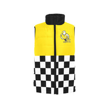 Load image into Gallery viewer, Checker Half Yellow Women's Padded Vest Jacket (Model H44)
