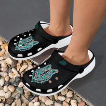 Load image into Gallery viewer, LW C black Custom Print Foam Clogs for Adults
