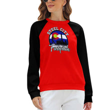 Load image into Gallery viewer, Women's Raglan Crewneck Sweatshirt Raglan round neck sweater