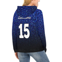 Load image into Gallery viewer, Steel City Sting Name Number Red smoke All Over Print Hoodie for Women (USA Size) (Model H13)