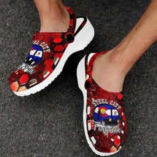 Load image into Gallery viewer, SC C red black Custom Print Foam Clogs for Adults