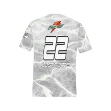 Load image into Gallery viewer, G White Men's All Over Print T-Shirt (Random Design Neck) (Model T63)