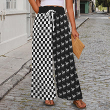 Load image into Gallery viewer, School Spirit Pants Checker Mascot Colts Elastic Waist Tether Pockets Wide Leg Pants