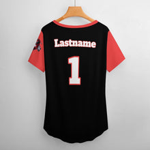 Load image into Gallery viewer, V Neck Short-sleeve Women Shirt Printed Women's Ice Silk V-Neck T-Shirt