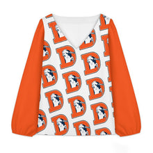 Load image into Gallery viewer, Design Women's V‑Neck Lantern Long‑Sleeve Blouse