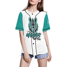 Load image into Gallery viewer, Lady Wolves Sleeves All Over Print Baseball Jersey for Women (Model T50)