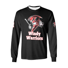 Load image into Gallery viewer, Windy Warriors Black Men's All Over Print Long Sleeve T-shirt (Model T51)