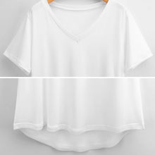 Load image into Gallery viewer, V Neck Short-sleeve Women Shirt Printed Women's Ice Silk V-Neck T-Shirt