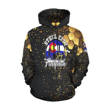 Load image into Gallery viewer, Steel City Sting Name Number Red smoke All Over Print Hoodie for Women (USA Size) (Model H13)