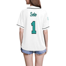 Load image into Gallery viewer, Lady Wolves White Left All Over Print Baseball Jersey for Women (Model T50)