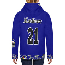 Load image into Gallery viewer, Steel City Sting Fastpitch navy code Women's Long Sleeve Fleece Hoodie (Model H55)
