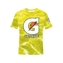Load image into Gallery viewer, G Yellow Men's All Over Print T-Shirt (Random Design Neck) (Model T63)