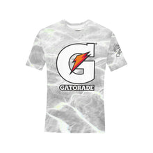 Load image into Gallery viewer, G White Men's All Over Print T-Shirt (Random Design Neck) (Model T63)