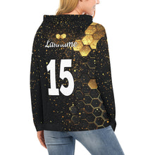 Load image into Gallery viewer, Steel City Sting Name Number Red smoke All Over Print Hoodie for Women (USA Size) (Model H13)