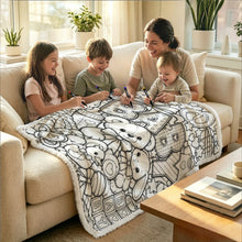 Load image into Gallery viewer, Baby Nursery Coloring Doodle Blanket 100×150cm (24-Color Markers)