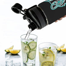 Load image into Gallery viewer, LW Waterbottle Duo Lid Black Insulated Water Bottle with Dual-Use Lid (18oz)