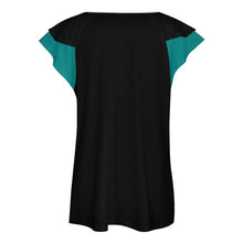 Load image into Gallery viewer, Women's Ruffle Sleeve V-Neck T-Shirt V-neck T-shirt
