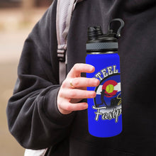 Load image into Gallery viewer, Steel City Sting Name n Numeber Red Waterbottle Duo LidN Insulated Water Bottle with Dual-Use Lid (18oz)