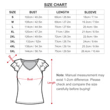 Load image into Gallery viewer, Women's Ruffle Sleeve V-Neck T-Shirt V-neck T-shirt