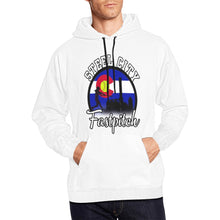 Load image into Gallery viewer, Steel City men white All Over Print Hoodie for Men (USA Size) (Model H13)