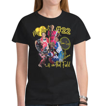 Load image into Gallery viewer, Women Short-Sleeve V-Neck Jersey T-Shirt Pic