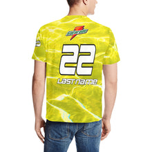 Load image into Gallery viewer, G Yellow Men's All Over Print T-Shirt (Random Design Neck) (Model T63)