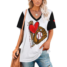 Load image into Gallery viewer, Women Short-Sleeve V-Neck T-Shirt