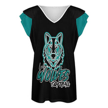 Load image into Gallery viewer, Women's Ruffle Sleeve V-Neck T-Shirt V-neck T-shirt