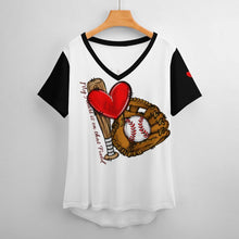 Load image into Gallery viewer, Women Short-Sleeve V-Neck T-Shirt