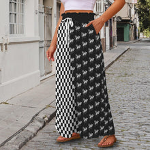 Load image into Gallery viewer, School Spirit Pants Checker Mascot Colts Elastic Waist Tether Pockets Wide Leg Pants