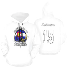 Load image into Gallery viewer, Steel City Sting Name Number White All Over Print Hoodie for Women (USA Size) (Model H13)