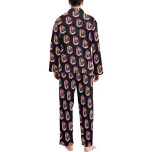 Load image into Gallery viewer, Custom Photo Men's V-Neck Long Pajama Set