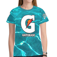 Load image into Gallery viewer, Turquoise 28 medium New All Over Print T-shirt for Women (Model T45)