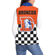 Load image into Gallery viewer, Checker Half Orange Women's Padded Vest Jacket (Model H44)