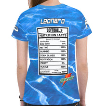 Load image into Gallery viewer, Blue 14 large New All Over Print T-shirt for Women (Model T45)