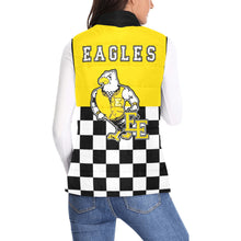 Load image into Gallery viewer, Checker Half Yellow Women's Padded Vest Jacket (Model H44)