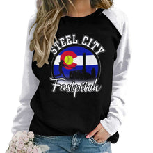 Load image into Gallery viewer, Women's Raglan Crewneck Sweatshirt Raglan round neck sweater