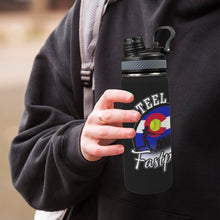 Load image into Gallery viewer, Steel City Name n Number Waterbottle Duo Lid Insulated Water Bottle with Dual-Use Lid (18oz)