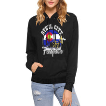 Load image into Gallery viewer, Steel City Sting Name Number Softball numbers All Over Print Hoodie for Women (USA Size) (Model H13)