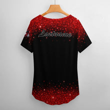 Load image into Gallery viewer, V Neck Short-sleeve Women Shirt Printed Women's Ice Silk V-Neck T-Shirt