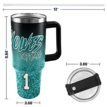 Load image into Gallery viewer, LW 40 oz Black handle 40oz Tumbler with Black Handle
