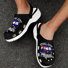 Load image into Gallery viewer, SC C black Custom Print Foam Clogs for Adults