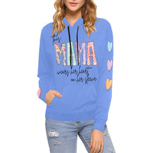 Load image into Gallery viewer, Mama Periwinkle F All Over Print Hoodie for Women (USA Size) (Model H13)
