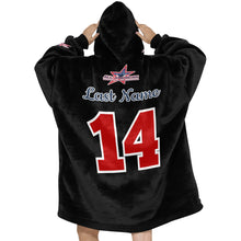 Load image into Gallery viewer, All American Snuggler Black Blanket Hoodie for Women
