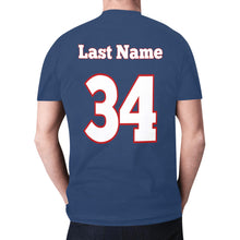 Load image into Gallery viewer, All American Name Number Blue New All Over Print T-shirt for Men (Model T45)