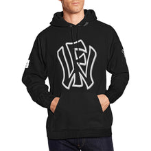 Load image into Gallery viewer, WF Sport Name/Number Black All Over Print Hoodie for Men (USA Size) (Model H13)