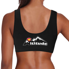 Load image into Gallery viewer, Altitude Sports bra Black Women's All Over Print Sports Bra (Model T52)