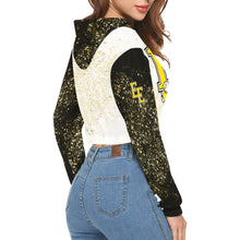 Load image into Gallery viewer, EE A Short Hoodie All Over Print Crop Hoodie for Women (Model H22)