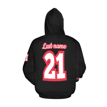 Load image into Gallery viewer, All American Mom Hoodie Full Custom Black Red Words All Over Print Hoodie for Women (USA Size) (Model H13)
