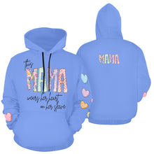 Load image into Gallery viewer, Mama Periwinkle F All Over Print Hoodie for Women (USA Size) (Model H13)